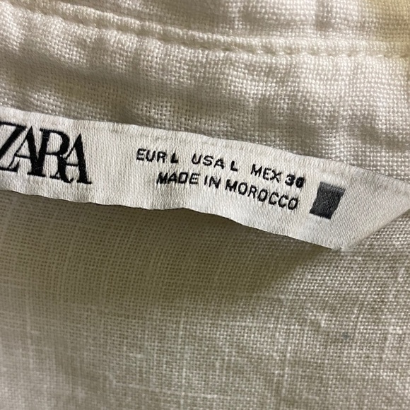 Zara• White• Button-Down Blouse - Picture 2 of 7